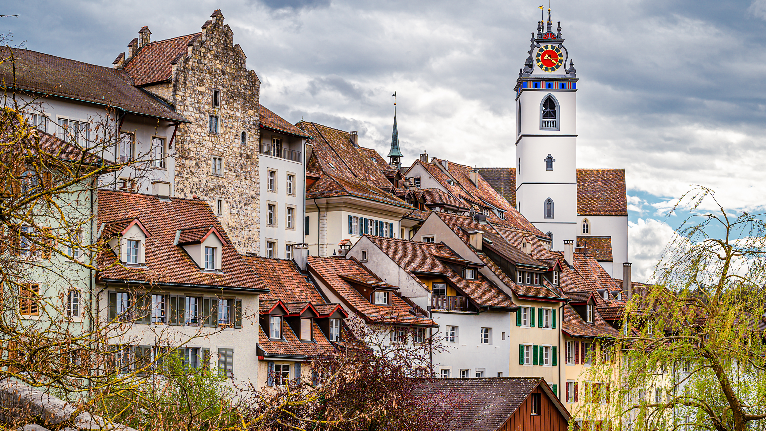 Sicht auf die Altstadt von Aarau