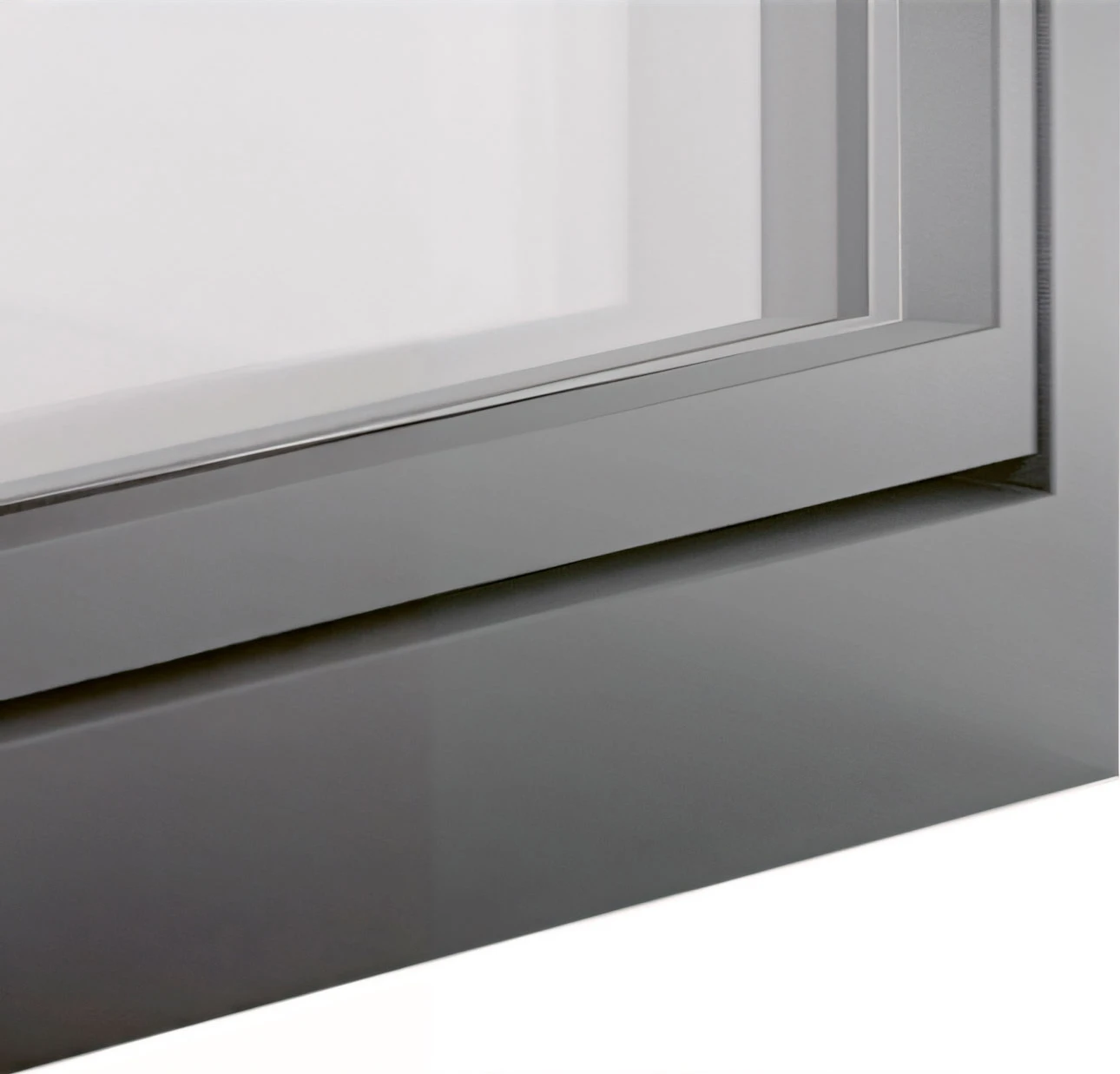 Detailansicht sim fenster 85 klassik mit Aluminiumvorsatzschale aluskin