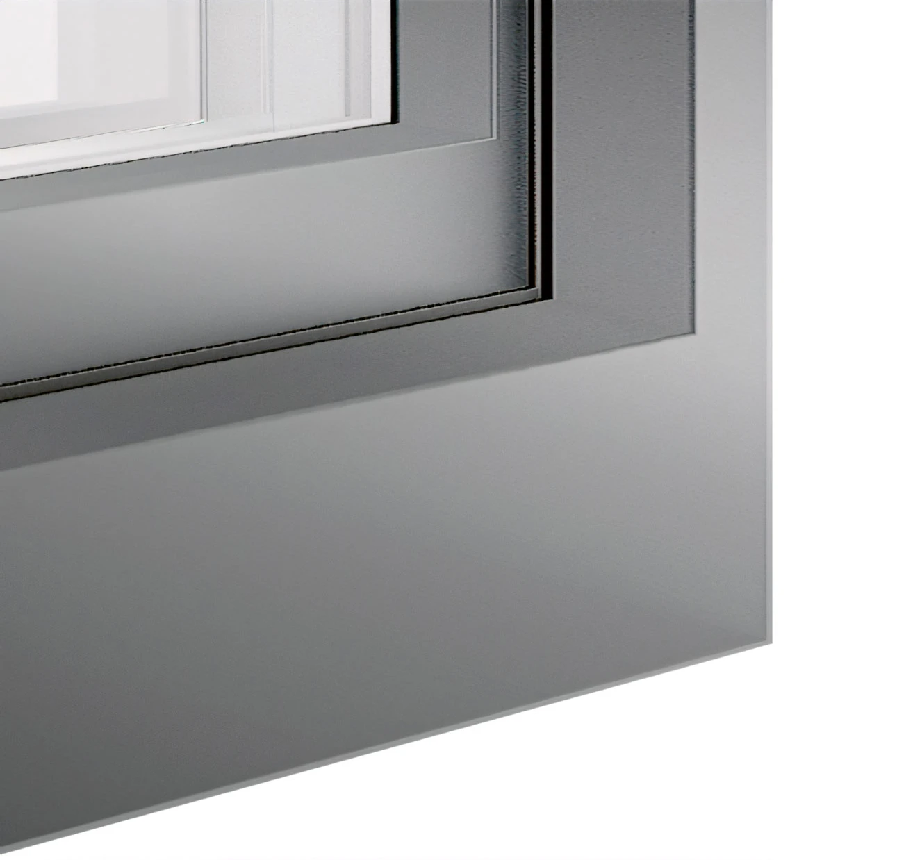 Detail Fenster neo klassik mit Aluminiumverschalung aluskin