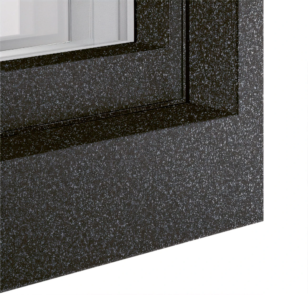 Detail Fenster neo klassik mit aludec Dekor