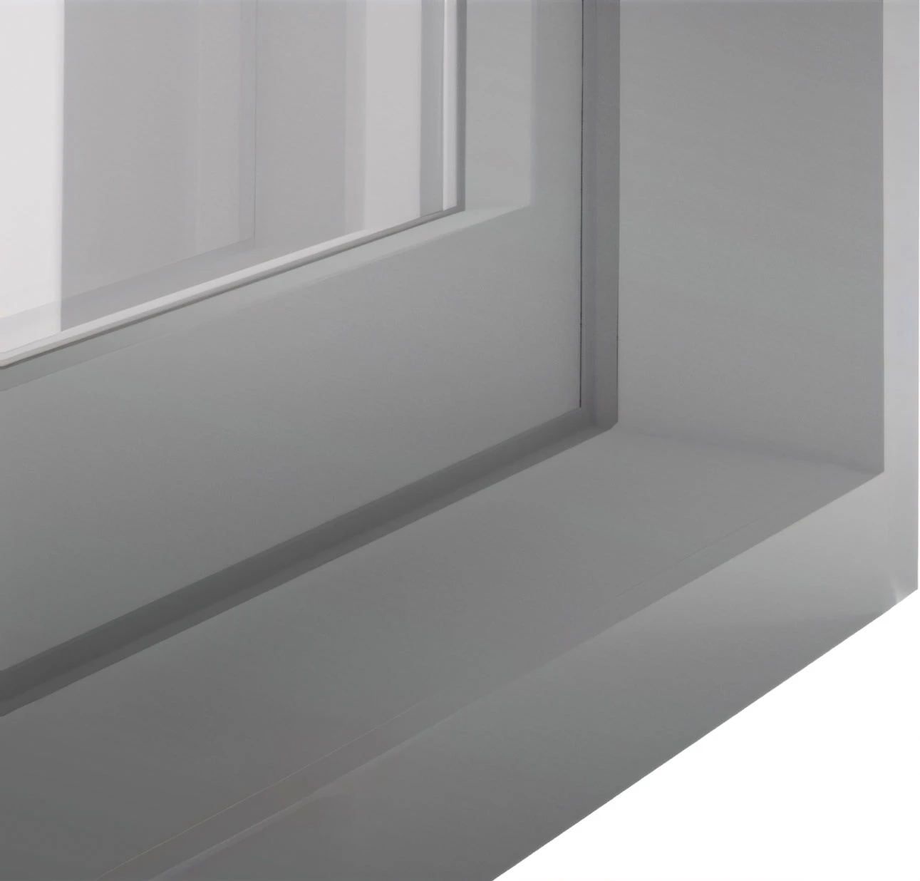 Detail Schiebetür smart slide mit Aluminiumvorsatzschale aluskin